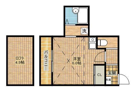 DAKOTA二子新地(ワンルーム/1階)の間取り写真