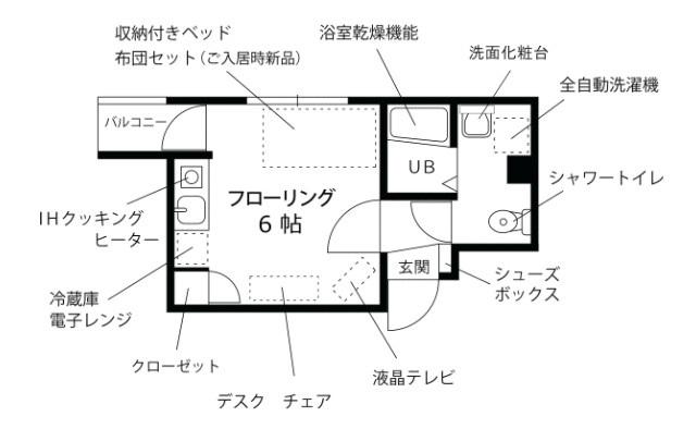 プチグランデミオ(ワンルーム/3階)の間取り写真
