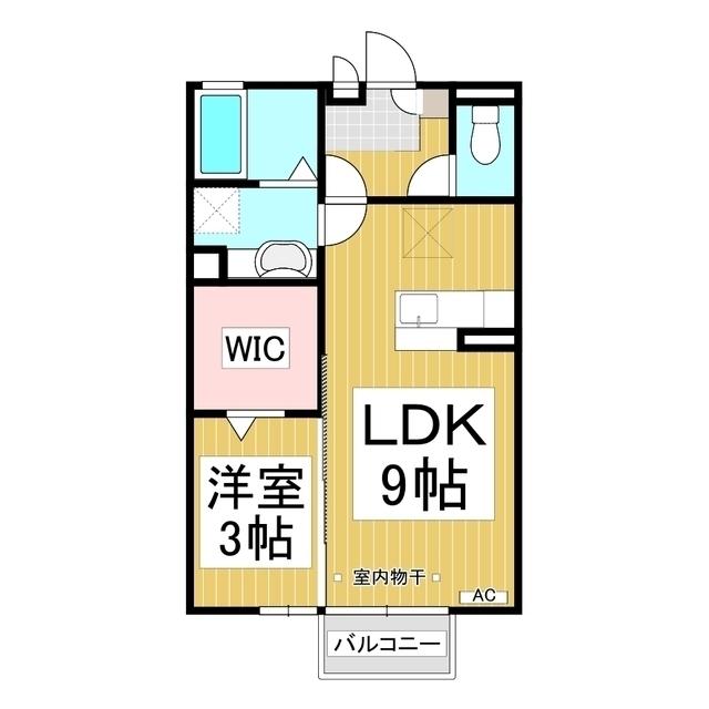 ラヴリィ・パートナー A(1LDK/2階)の間取り写真