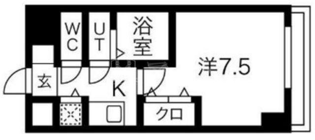 ONE ROOF FLAT FUKUSHIMA(1K/7階)の間取り写真