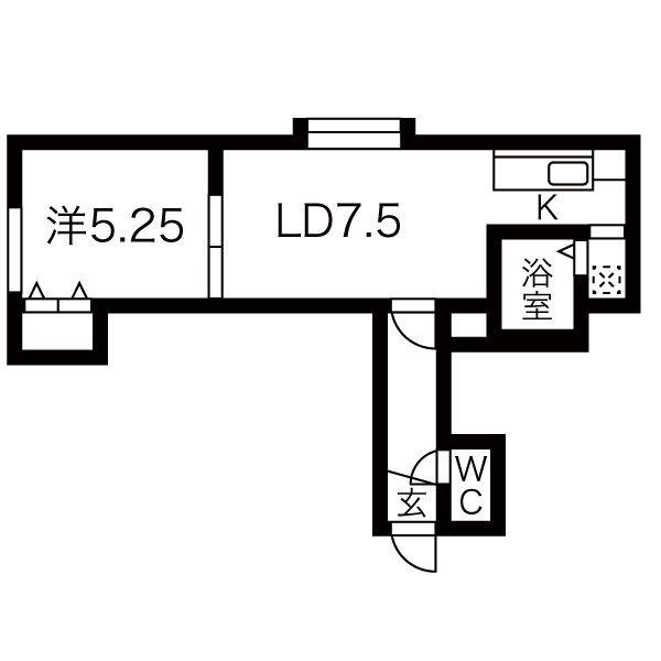 FOYER(1DK/3階)の間取り写真