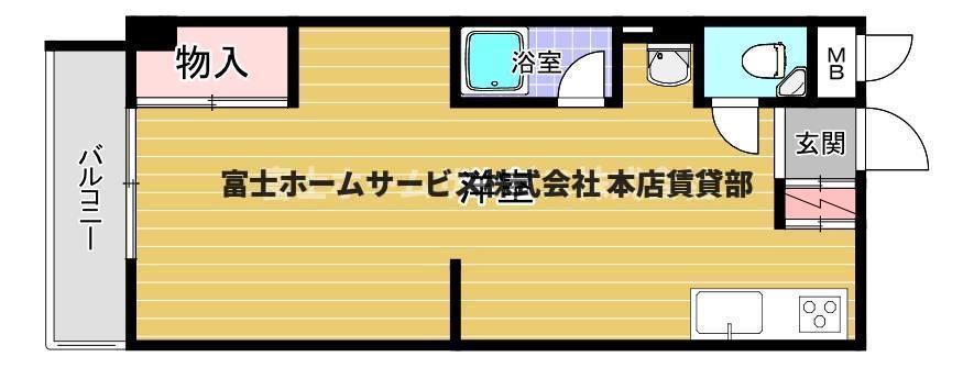 アビコエイトビル(ワンルーム/5階)の間取り写真
