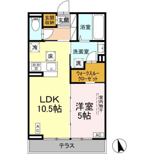 PREMIUM COURT(1LDK/3階)の間取り写真