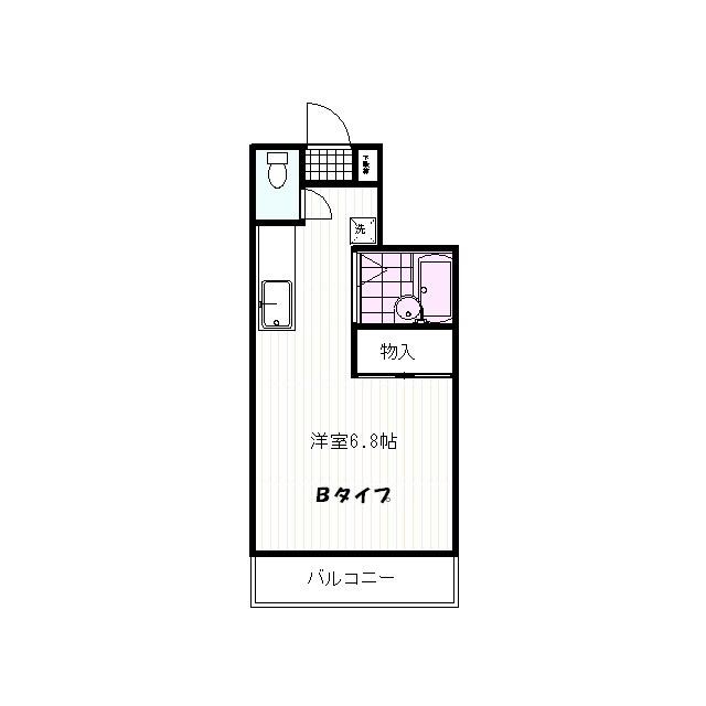 ピアハイツ21(ワンルーム/4階)の間取り写真
