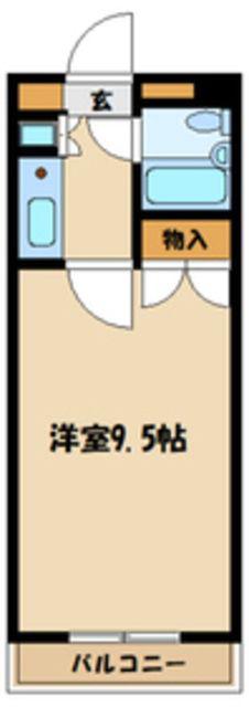 グランコート長津田(1K/1階)の間取り写真