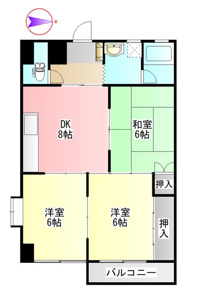 アーバン寿(3DK/2階)の間取り写真