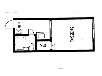 ティファニー湘南B(1K/2階)の間取り写真