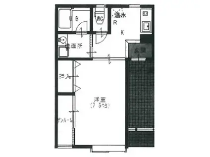 エチュード(1K/1階)の間取り写真