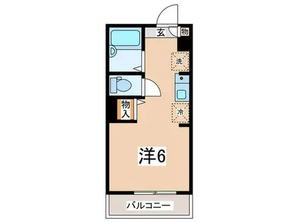 MELDIA番田(ワンルーム/2階)の間取り写真