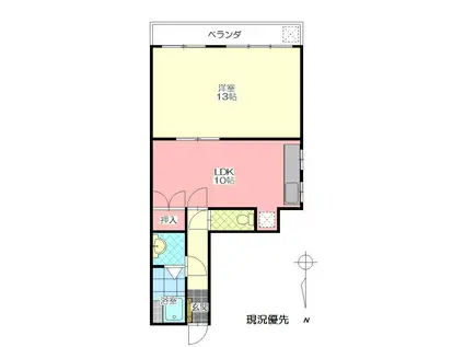メイゾン青山(1LDK/4階)の間取り写真