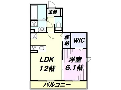 サンヘリオス(1LDK/3階)の間取り写真