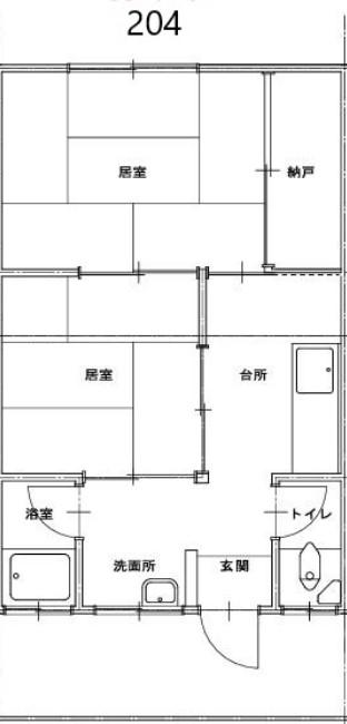 本町荘(2DK/2階)の間取り写真