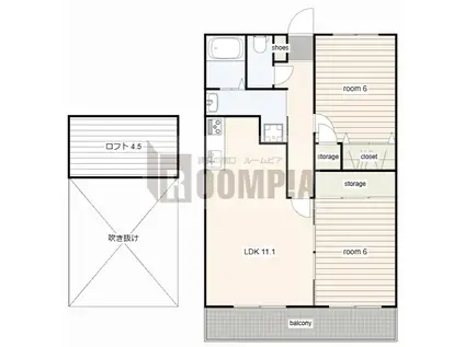 F・BLOOM I(2LDK/4階)の間取り写真