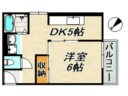 オレンジマンション(1DK/1階)の間取り写真