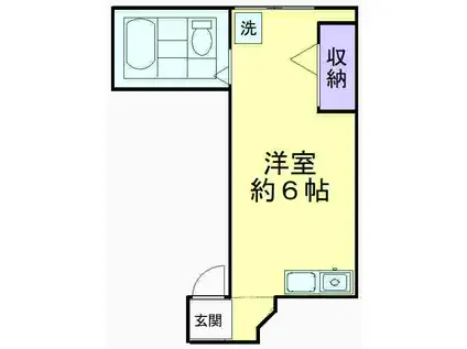 グランプラス(ワンルーム/4階)の間取り写真