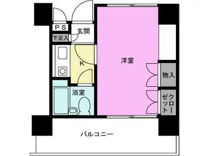 カテリーナ戸田公園II(1K/4階)の間取り写真