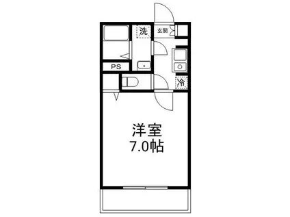 プリズム8番館(1K/1階)の間取り写真