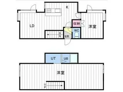 プチメゾンカトレア(2LDK/2階)の間取り写真