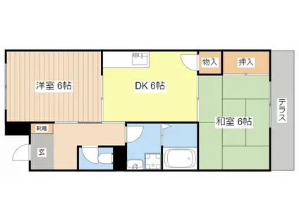 NOGコーポ(2DK/1階)の間取り写真