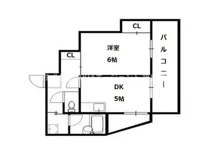 ハイパイル638(1DK/3階)の間取り写真