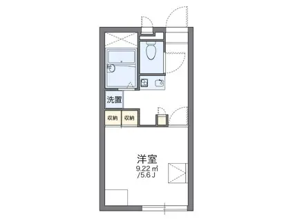 BROOK(1K/1階)の間取り写真