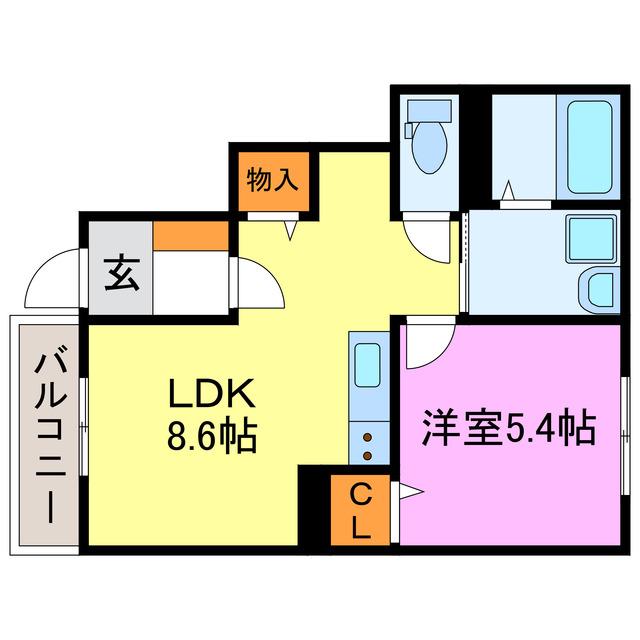 KONA(1LDK/1階)の間取り写真