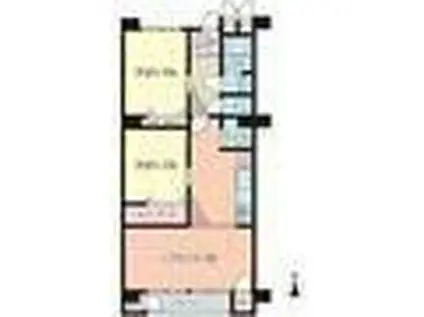 幸ガーデンマンション(2LDK/5階)の間取り写真