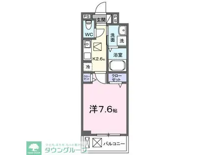 CARNABY(1K/1階)の間取り写真