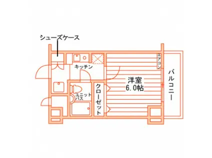 カルムイン伏見桃山(1K/3階)の間取り写真