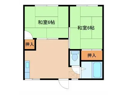 プレジュール生実(2DK/2階)の間取り写真