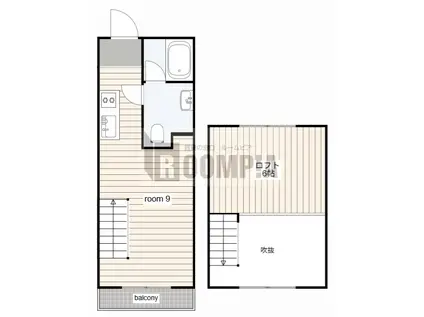 UD翔南鶉(ワンルーム/5階)の間取り写真