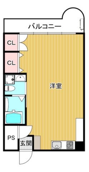 ほうらいの里宮島(ワンルーム/7階)の間取り写真