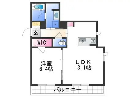BEREO RIAN(1LDK/1階)の間取り写真