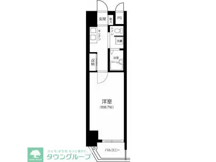 MUSIC JOY根岸(1K/6階)の間取り写真