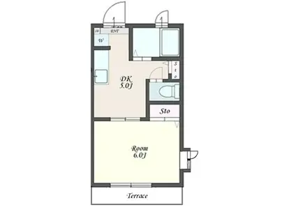 グレイス戸田(1DK/1階)の間取り写真