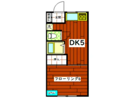 ニッショーIII(1K/1階)の間取り写真