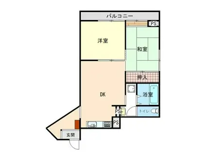 メゾン・ド・リーフ(2DK/3階)の間取り写真