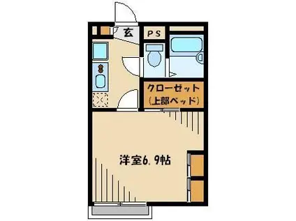 レオパレスアルカンシェル(1K/3階)の間取り写真