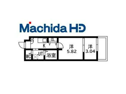 シーエムアンイースト(2K/3階)の間取り写真