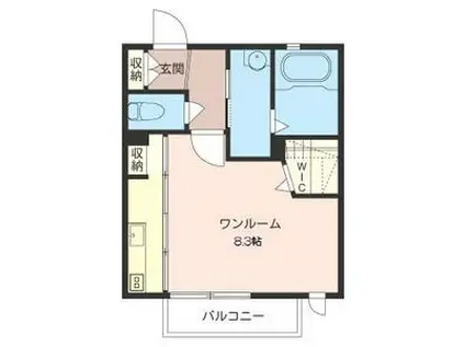 メゾン・ド 蛍(ワンルーム/2階)の間取り写真