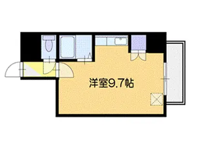 パークヒルズ文京台(ワンルーム/6階)の間取り写真