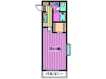 セレソフィア(1K/3階)の間取り写真