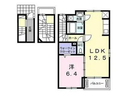 ハーモニー グランデII(1LDK/3階)の間取り写真