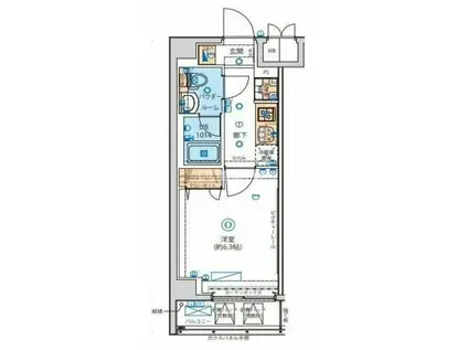 SHOKEN RESIDENCE 横浜生麦1(1K/2階)の間取り写真
