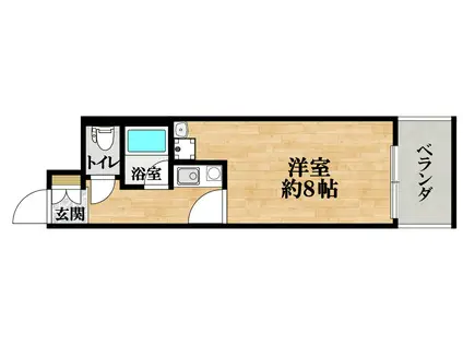 布施・オーク・5(1K/1階)の間取り写真