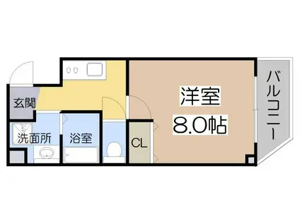 フィオーラマンション天王寺(1K/4階)の間取り写真