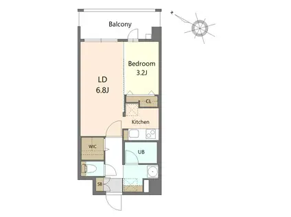 QUINTET MINAMI(1LDK/5階)の間取り写真