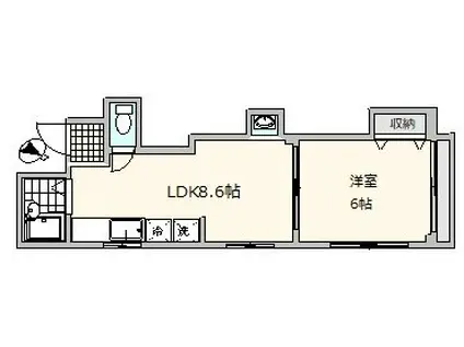 関根ビル(1LDK/3階)の間取り写真