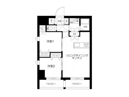 ROXIS日暮里 ロクシス日暮里(2LDK/6階)の間取り写真
