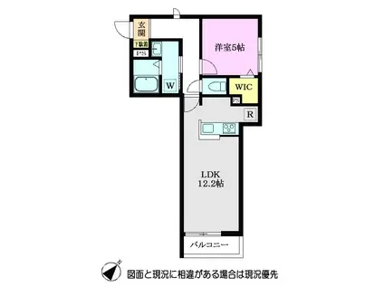 CASA CALDA(1LDK/1階)の間取り写真